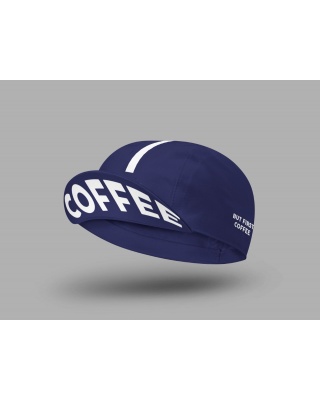Cois Cycling Radmütze BUT FIRST COFFEE navy