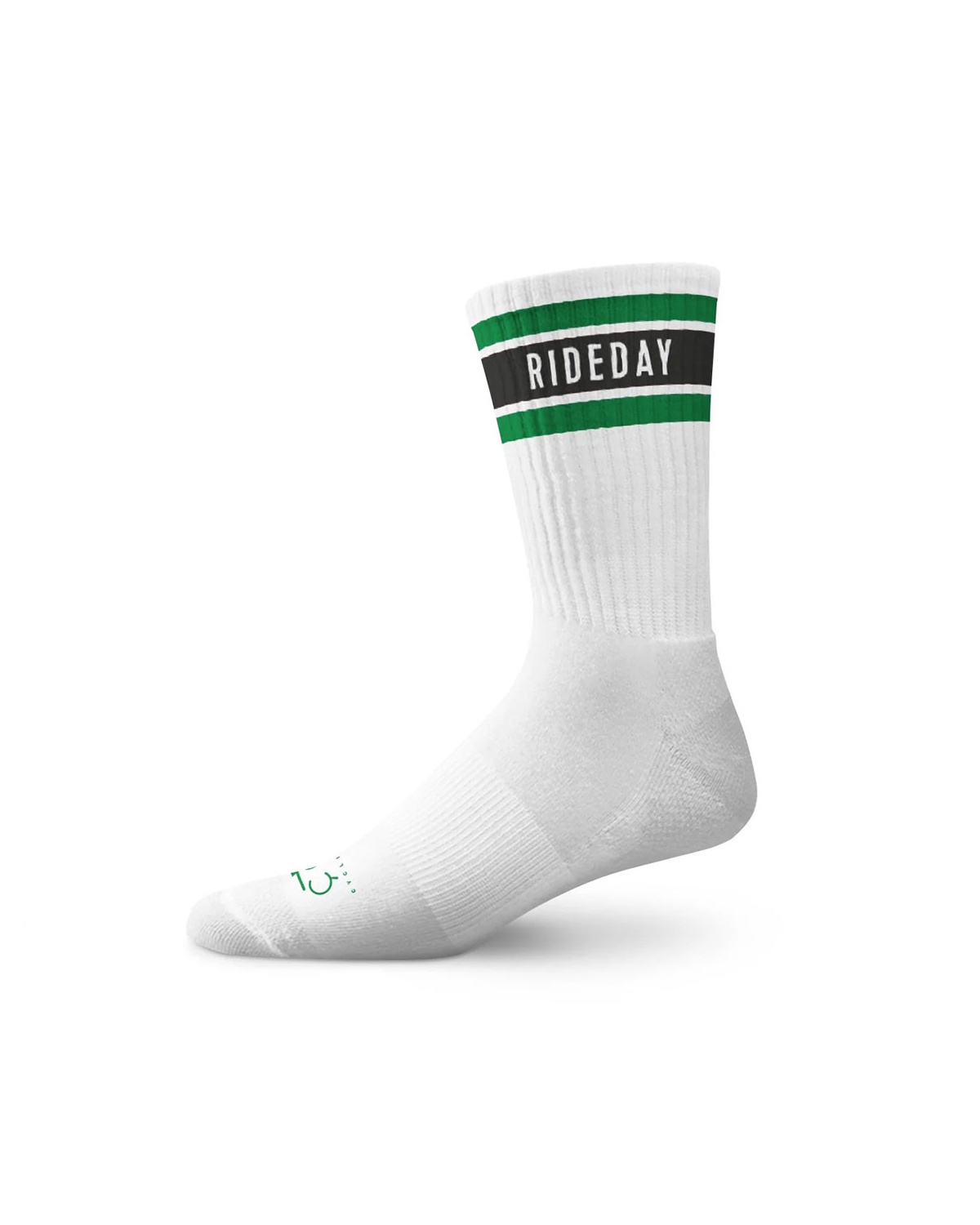 Cois Cycling RIDEDAY Retro Crew Socks Radsocken grün-schwarz