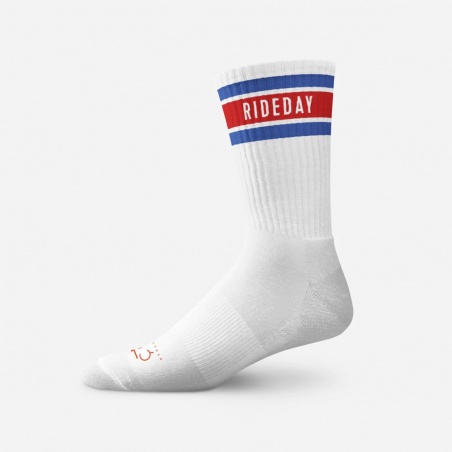 Cois Cycling RIDEDAY Retro Crew Socks Radsocken blau-rot