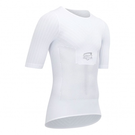Spatzwear Pacelayer Aero Fahrradunterhemd kurz weiß