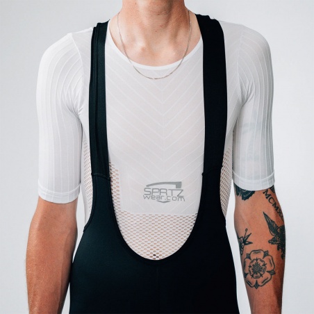 Spatzwear Pacelayer Aero Fahrradunterhemd kurz weiß