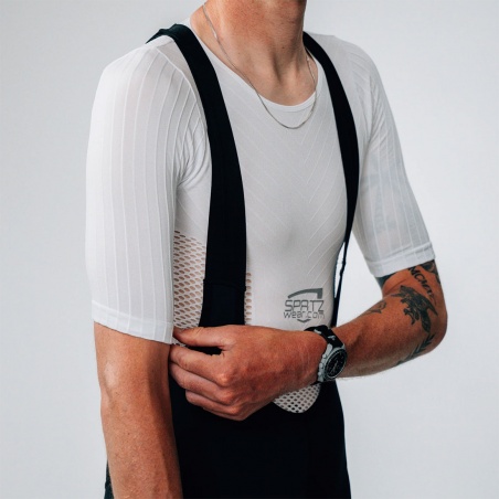 Spatzwear Pacelayer Aero Fahrradunterhemd kurz weiß