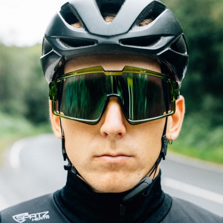 Spatzwear Shield Radbrille grün