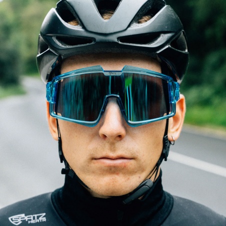 Spatzwear Shield Radbrille blau