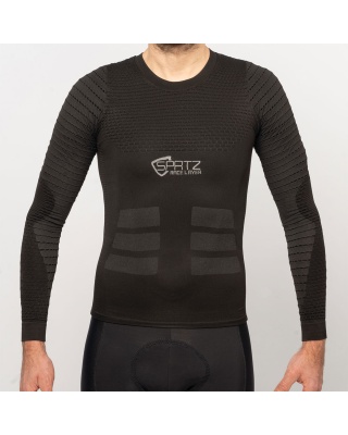Spatzwear Race Layer lang Radunterhemd schwarz