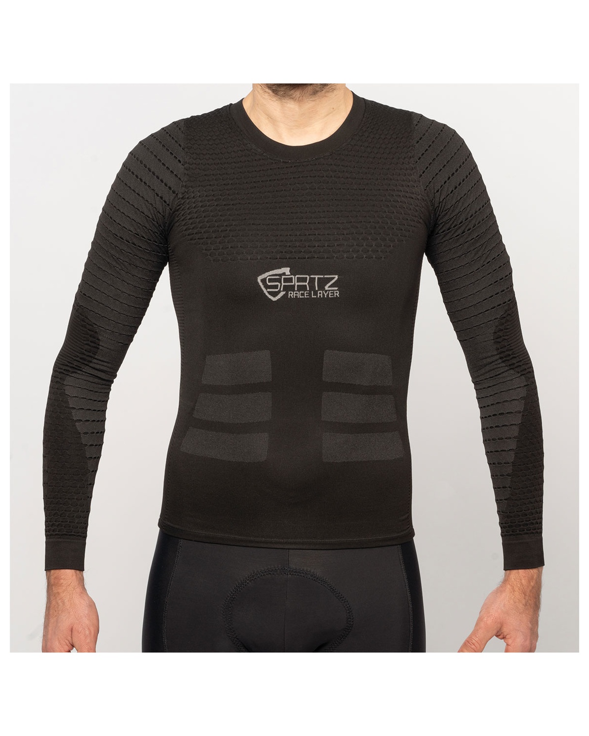 Spatzwear Race Layer lang Radunterhemd schwarz