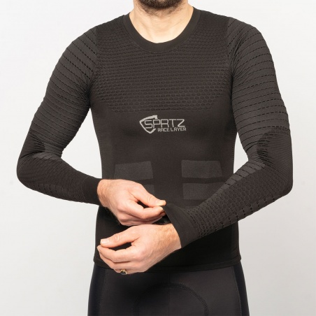 Spatzwear Race Layer lang Radunterhemd schwarz